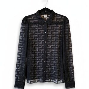 Price Drop! Wilfred Charcoal Lace Button-Up